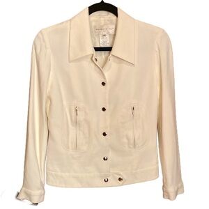 Barbara Bui Cream Trench snap front  Jacket Size euro 38 xSmall